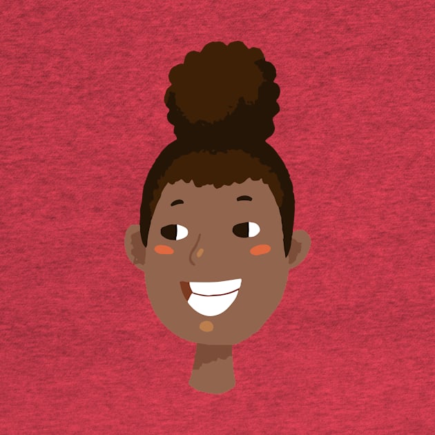 Cute black girl avatar by JunkyDotCom